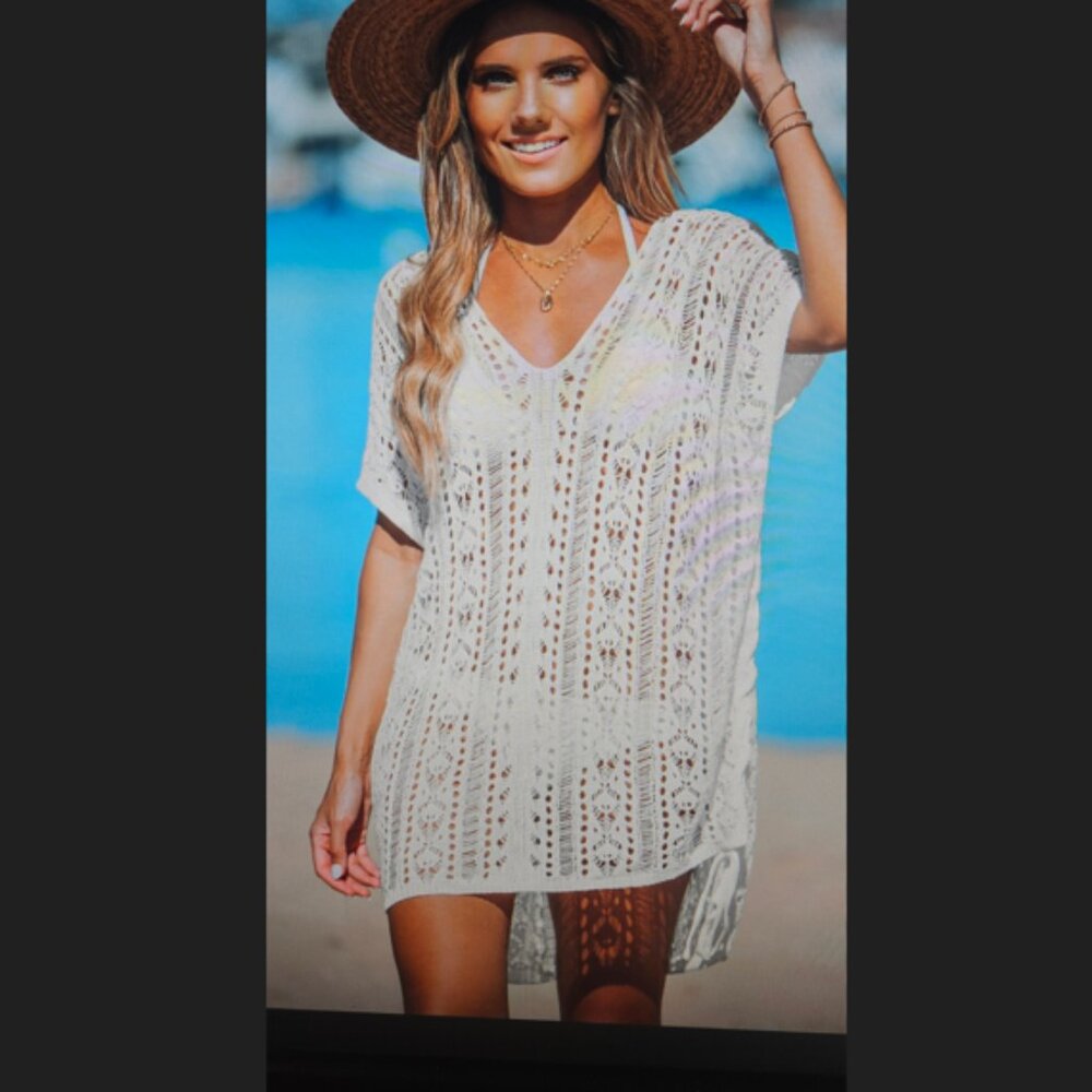 NWT Cupshe Cover-up , Off white , size S (but runs larger)